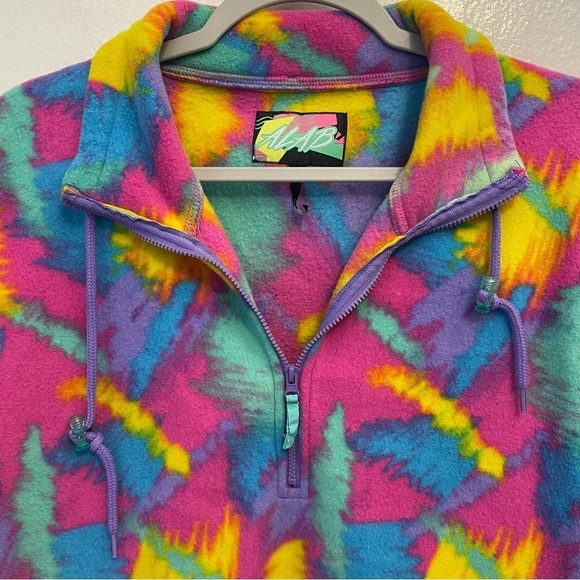 Zumiez Alab Retro Colorful Neon Arcade Carpet
Half Zip Up Collar Fleece Jacket - Picture 7 of 11